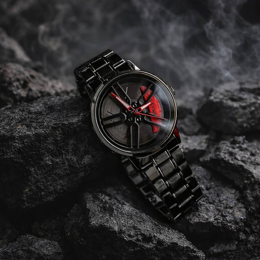 Men's Stylish Spinning Dial Watch – Premium Rotating Wheel Design Wrist Watch for Men